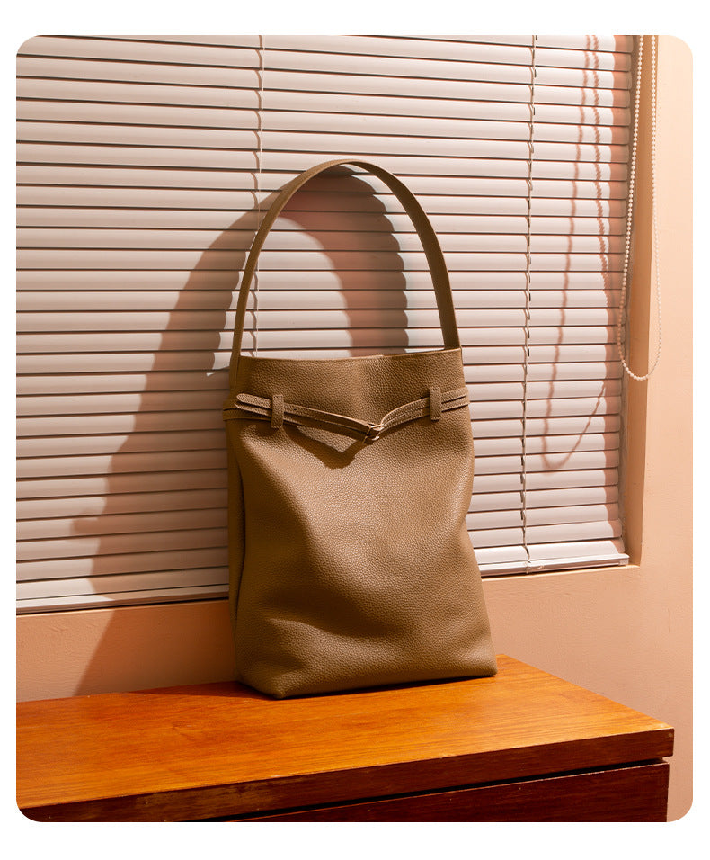 Premium Genuine Top-Grain Leather Handbag-Handbags-White-Free Shipping Leatheretro