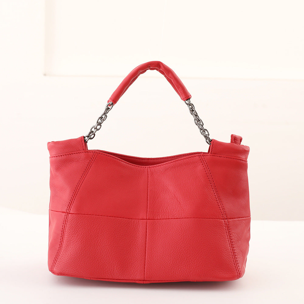 100% Genuine Top Grain Leather Women's Handbag-Handbags-Black-Free Shipping Leatheretro