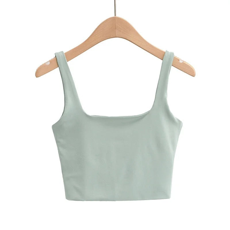 Sexy Sleeveless Short Tank Tops-tank tops-Green-S-Free Shipping Leatheretro