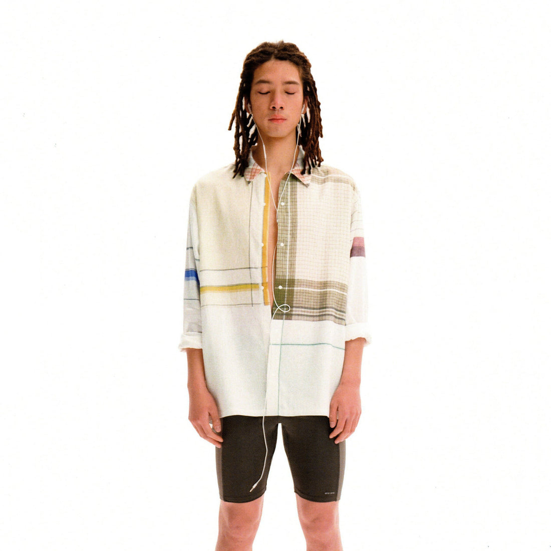 URBAN+FOREST Patchwork Plaid Shirt-Shirt-S-Free Shipping Leatheretro