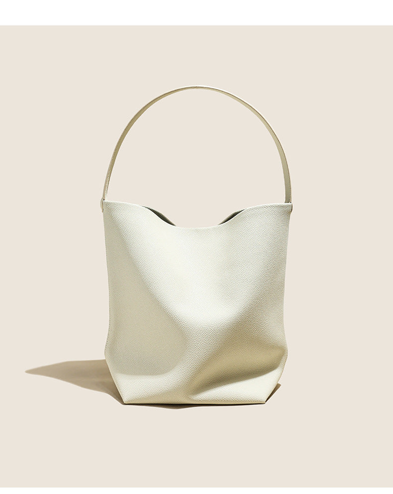 Designed Genuine Leather Bucket Bag-Handbags-Off the White-Free Shipping Leatheretro