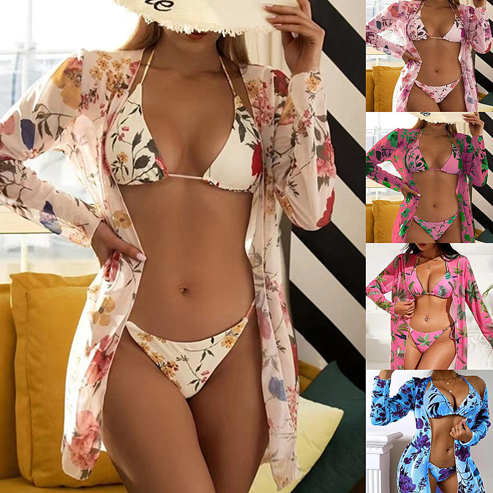 Sexy 3pcs Bikini Swimsuits Sets-Swimwear-Ivory-S-Free Shipping Leatheretro