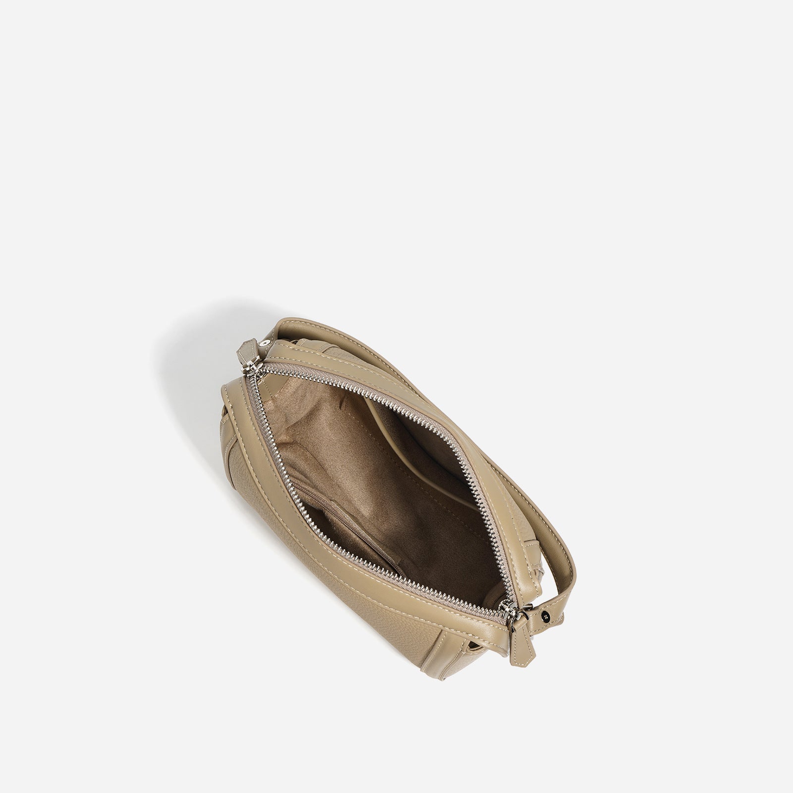 Genuine Top-Grain Leather Boston Bag-Classic - trench coat gray-Free Shipping Leatheretro