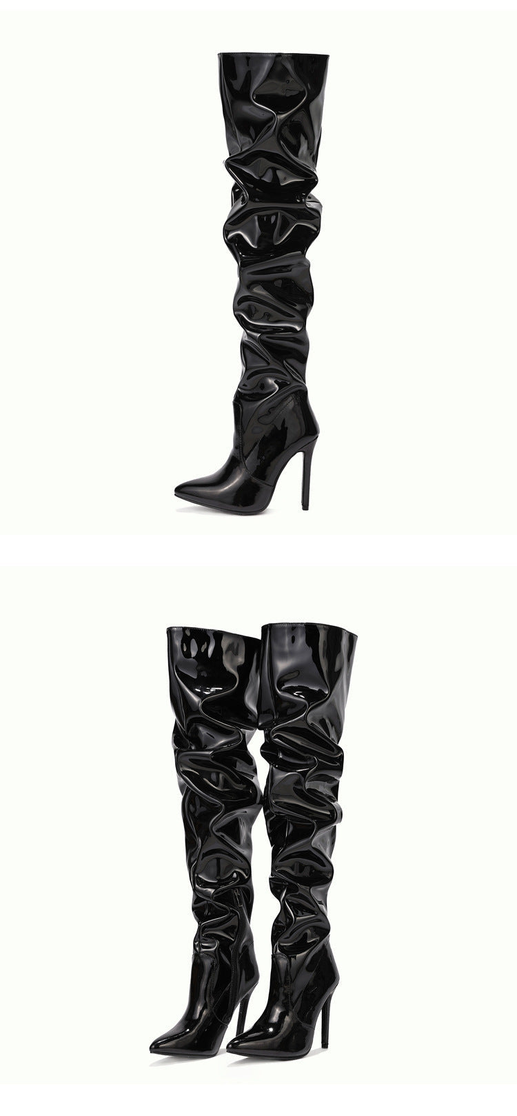 Fashion High Heels Thigh High Women Boots-boots-Black-35-Free Shipping Leatheretro