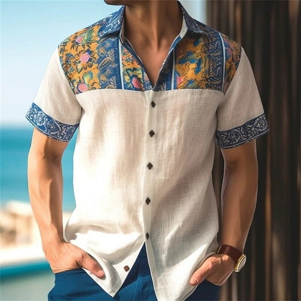 Casual Summer Short Sleeves Shirts-Shirts & Tops-ZJM-3-XS-Free Shipping Leatheretro