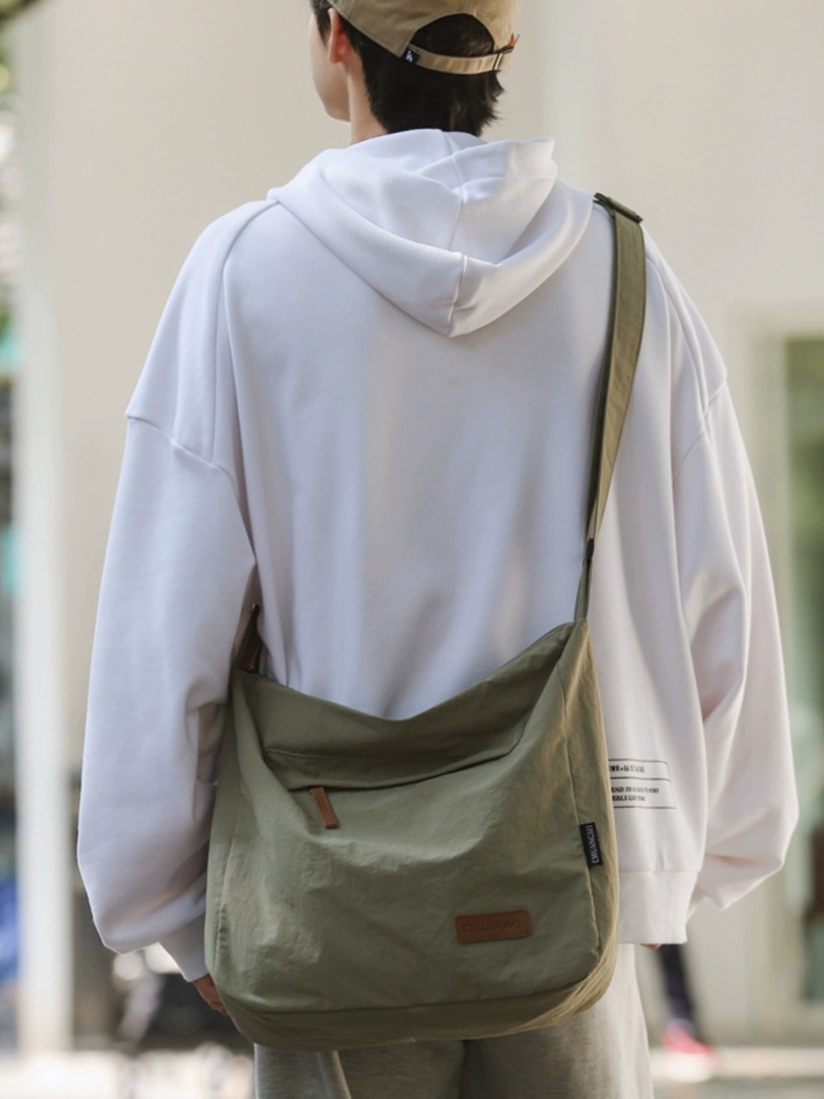 BOOM Large Capacity Water-Resistant Messenger Crossbody Bag-Black-Free Shipping Leatheretro