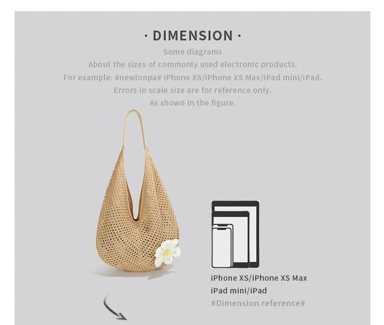 Large Capacity Woven Shoulder Tote Bag-khaki-Free Shipping Leatheretro