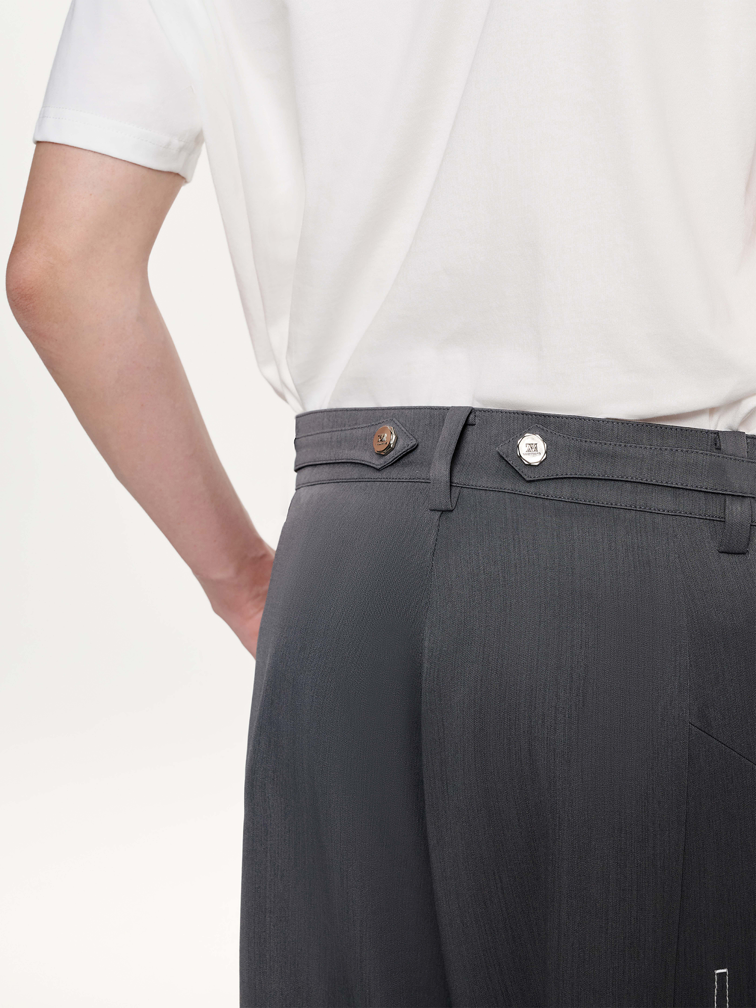 TIWILLTANG Draped Wide-Leg Trousers-Pants-S / 28-31”-Free Shipping Leatheretro