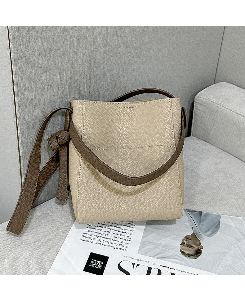 Genuine Leather Bucket Bag for Women-Handbags-A-Free Shipping Leatheretro