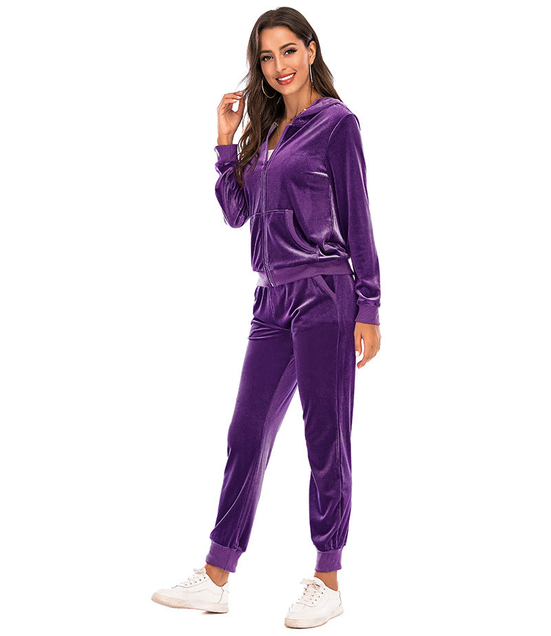 Fashion Casual Spring Sports Suits for Women-Sports Suits-Purple-S-Free Shipping Leatheretro