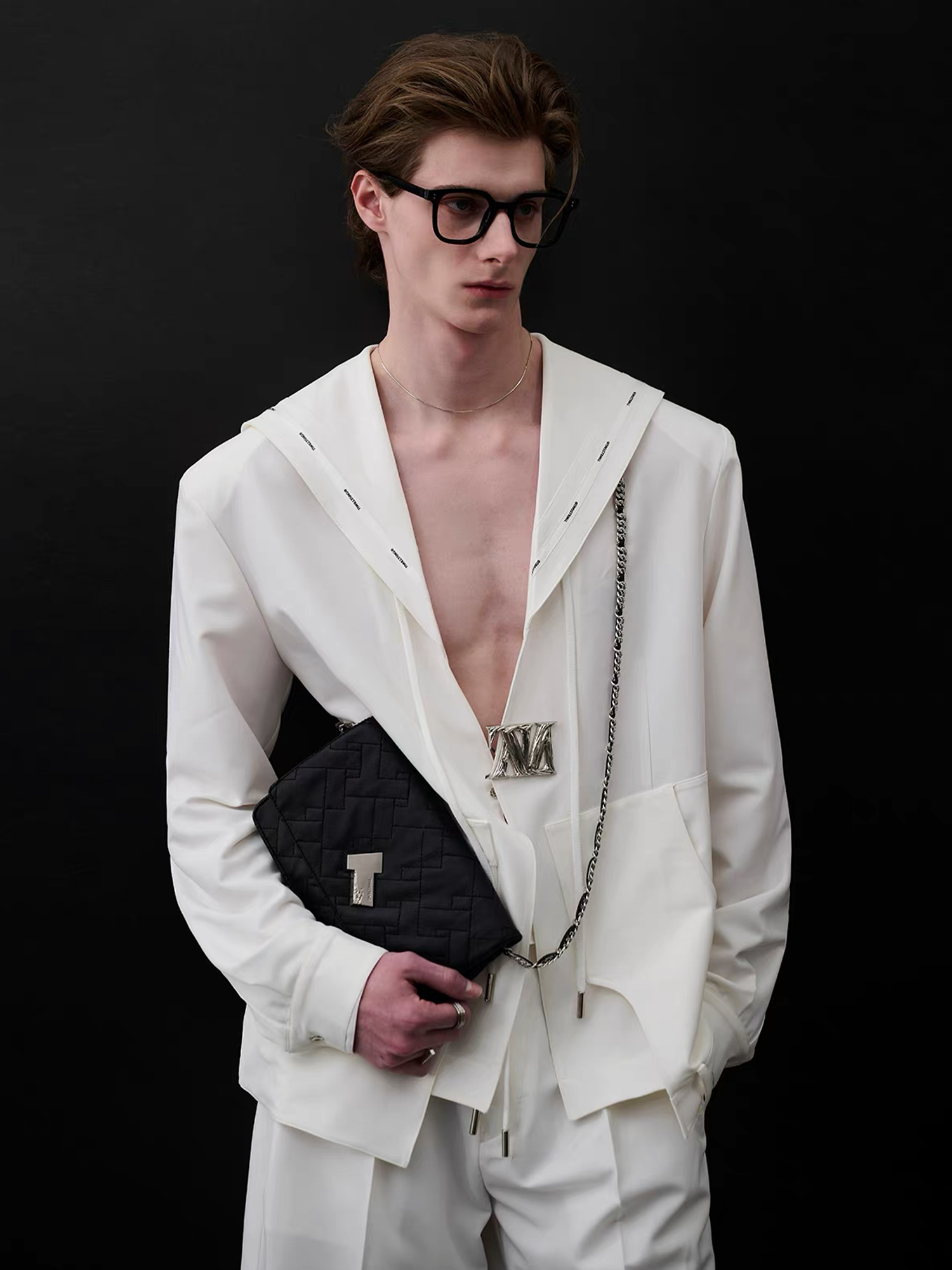 TIWILLTANG Minimal Sailor Collar Shirt-Shirt-S-White-Long-Free Shipping Leatheretro