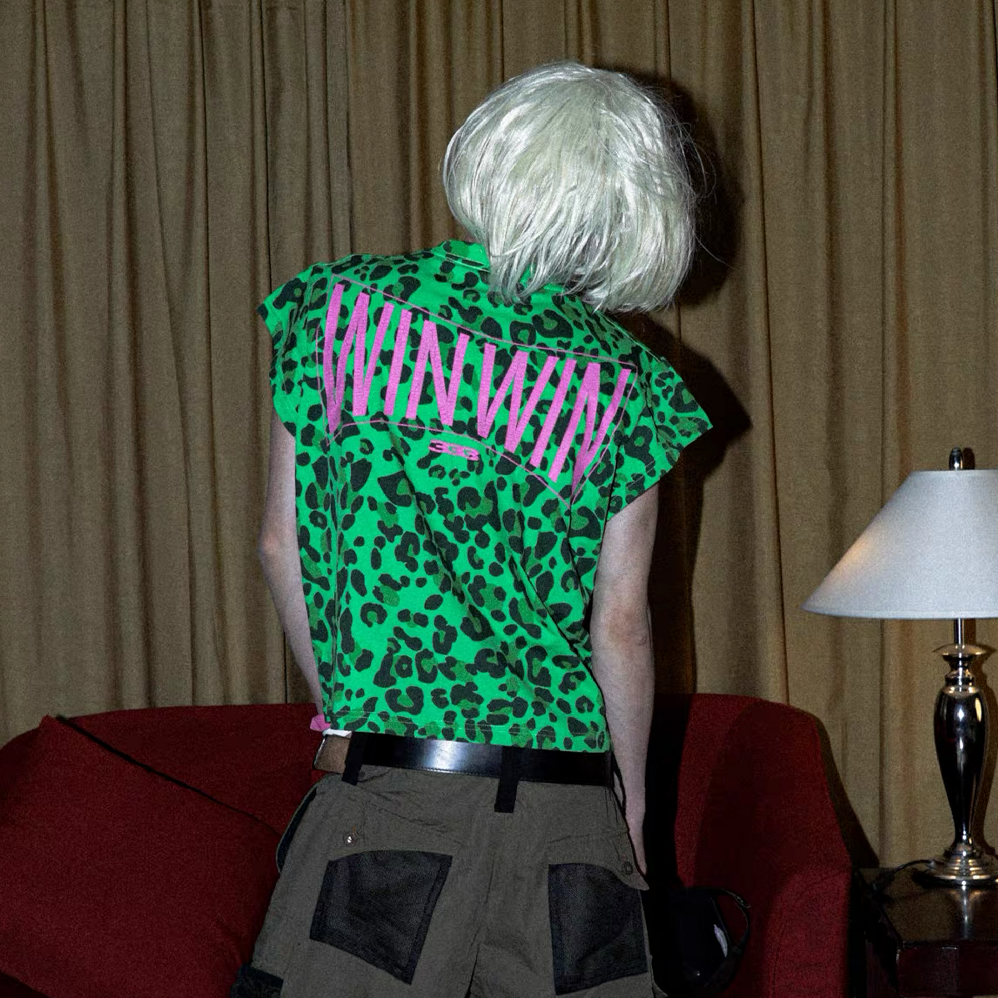 PCCVISION Contrast Leopard Crackled Foil Graphic T-Shirt-T Shirt-S (Preorder)-Blue-Free Shipping Leatheretro