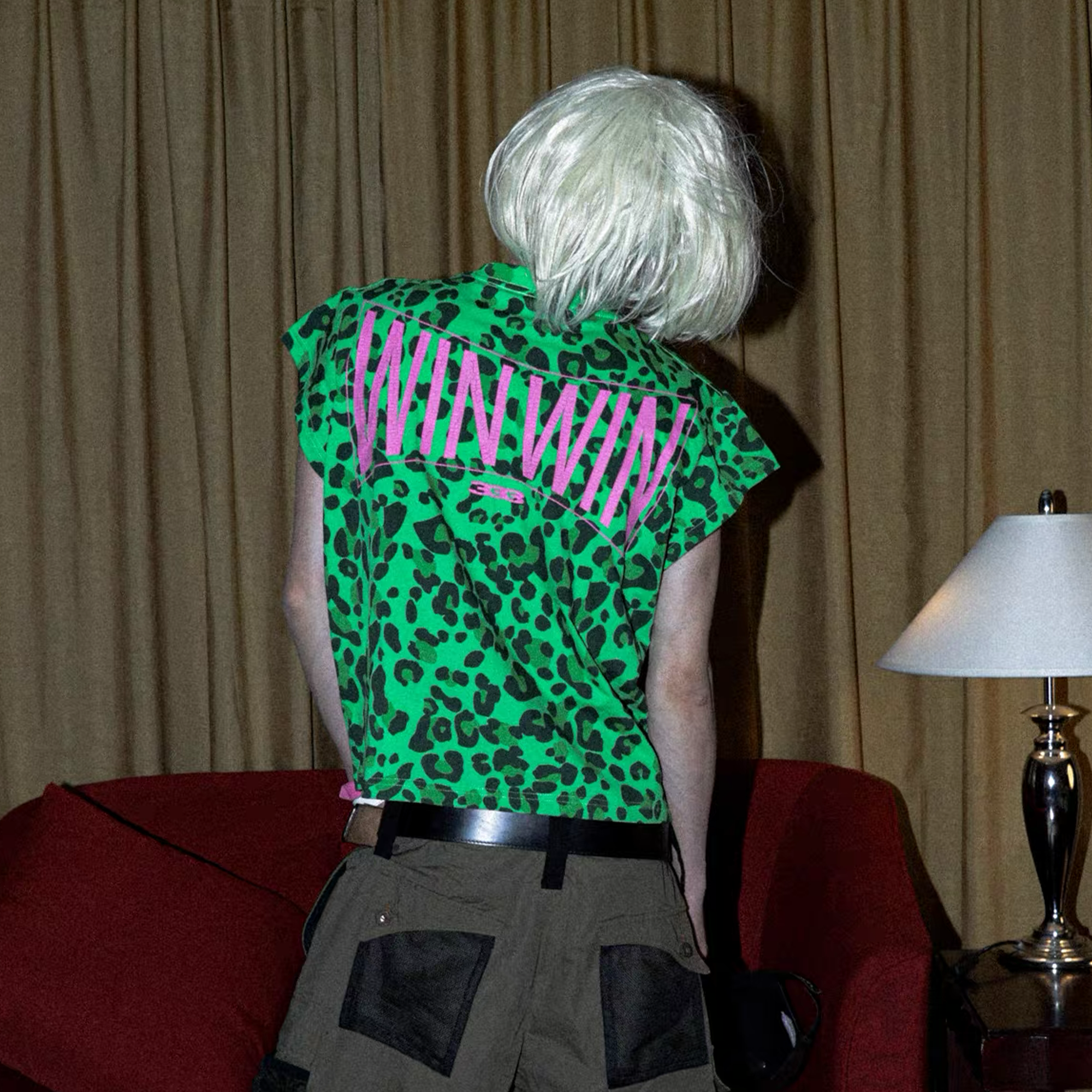 PCCVISION Contrast Leopard Crackled Foil Graphic T-Shirt-T Shirt-S (Preorder)-Blue-Free Shipping Leatheretro