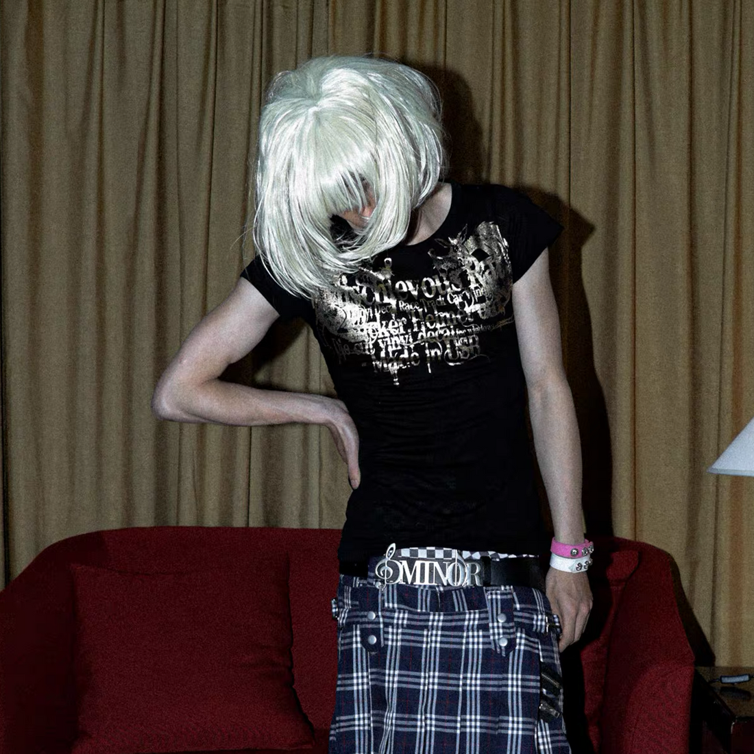 PCCVISION Foil Text Graphic Slim T-Shirt-T Shirt-S (Preorder)-Free Shipping Leatheretro