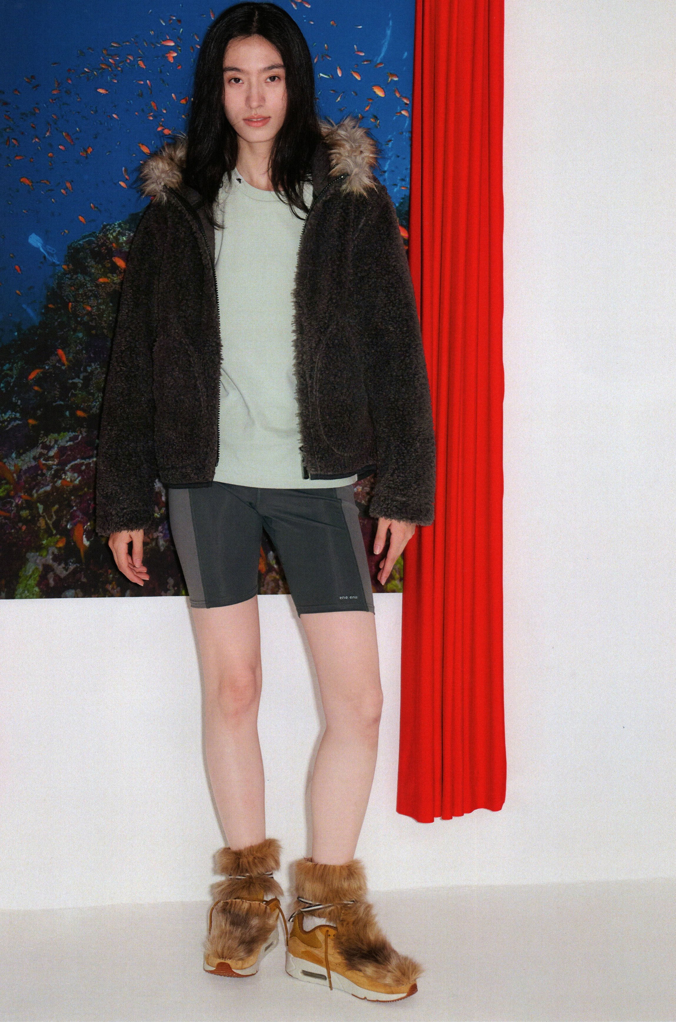 URBAN+FOREST Faux Fur Trim Sherpa Wool-Blend Hooded Jacket-Jacket-S-Beige-Free Shipping Leatheretro