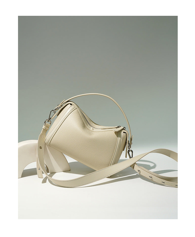 Genuine Top-Grain Leather Boston Bag-Classic - trench coat gray-Free Shipping Leatheretro