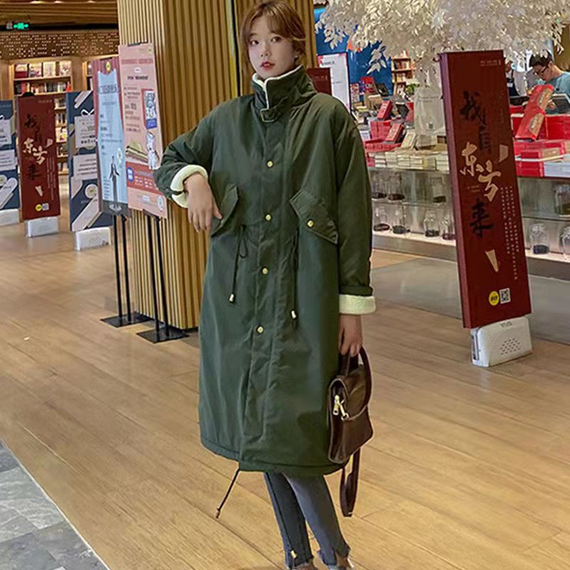 Fashion Winter Warm Long Overcoats for Women-Outerwear-Khaki-XS 40-50 kg-Free Shipping Leatheretro