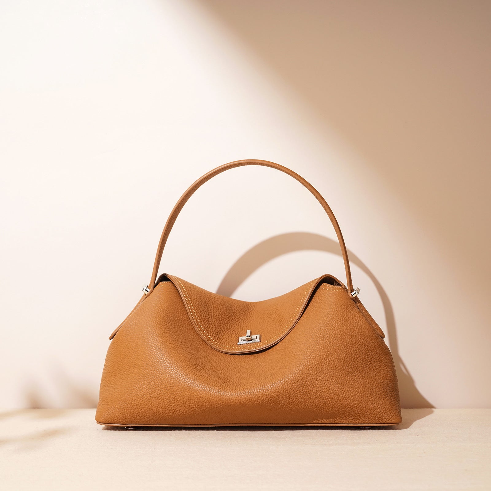 Premium Single Shoulder Crossbody Bag-Shoulder Bags-golden brown-Free Shipping Leatheretro