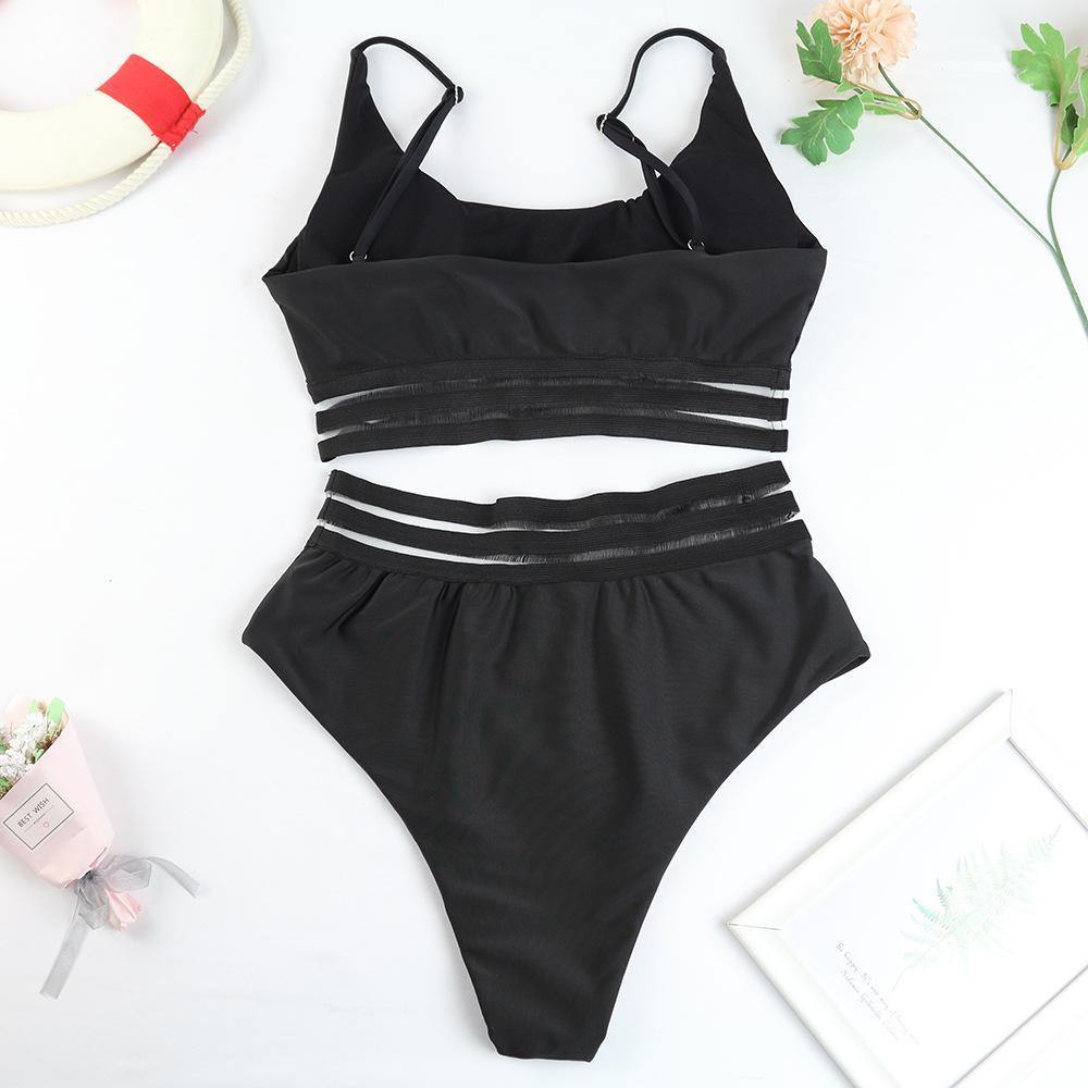 Sexy High Waist Summer Beach Bikini-Women Swimwear-Black-S-Free Shipping Leatheretro