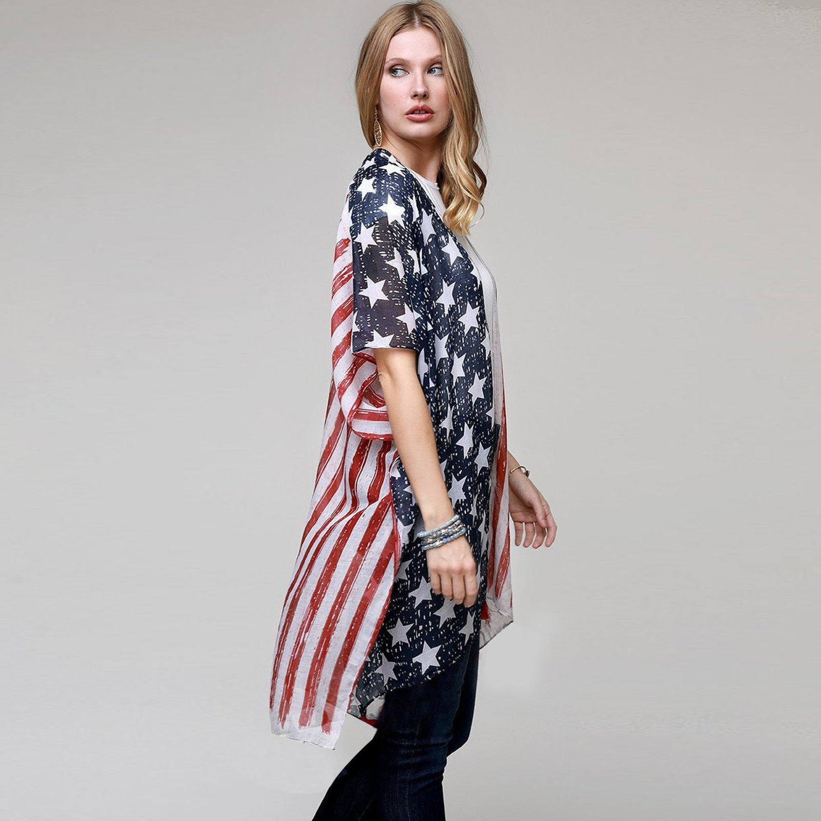 Casual Indenpence Day Flag Summer Beach Cover Ups-Swimwear-The same as picture-Adult-Size-Free Shipping Leatheretro