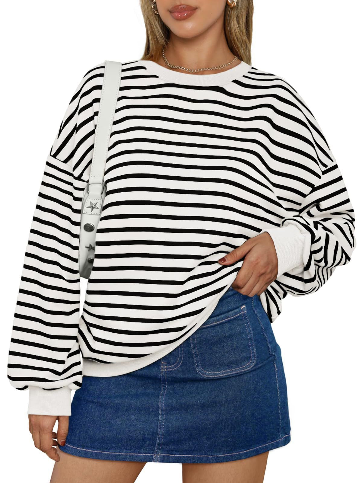 Casual Striped Long Sleeves Sports Hoodies-Sweater&Hoodies-Black-S-Free Shipping Leatheretro