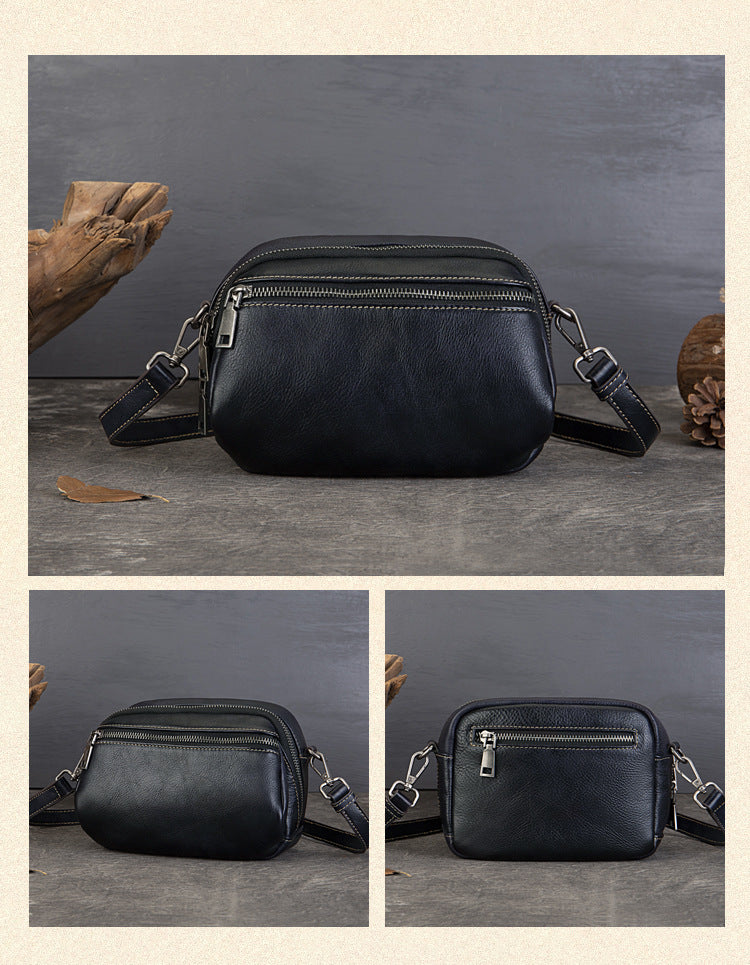 Vintage Distressed Leather Shoulder Bag-Handbags-Brown-Free Shipping Leatheretro