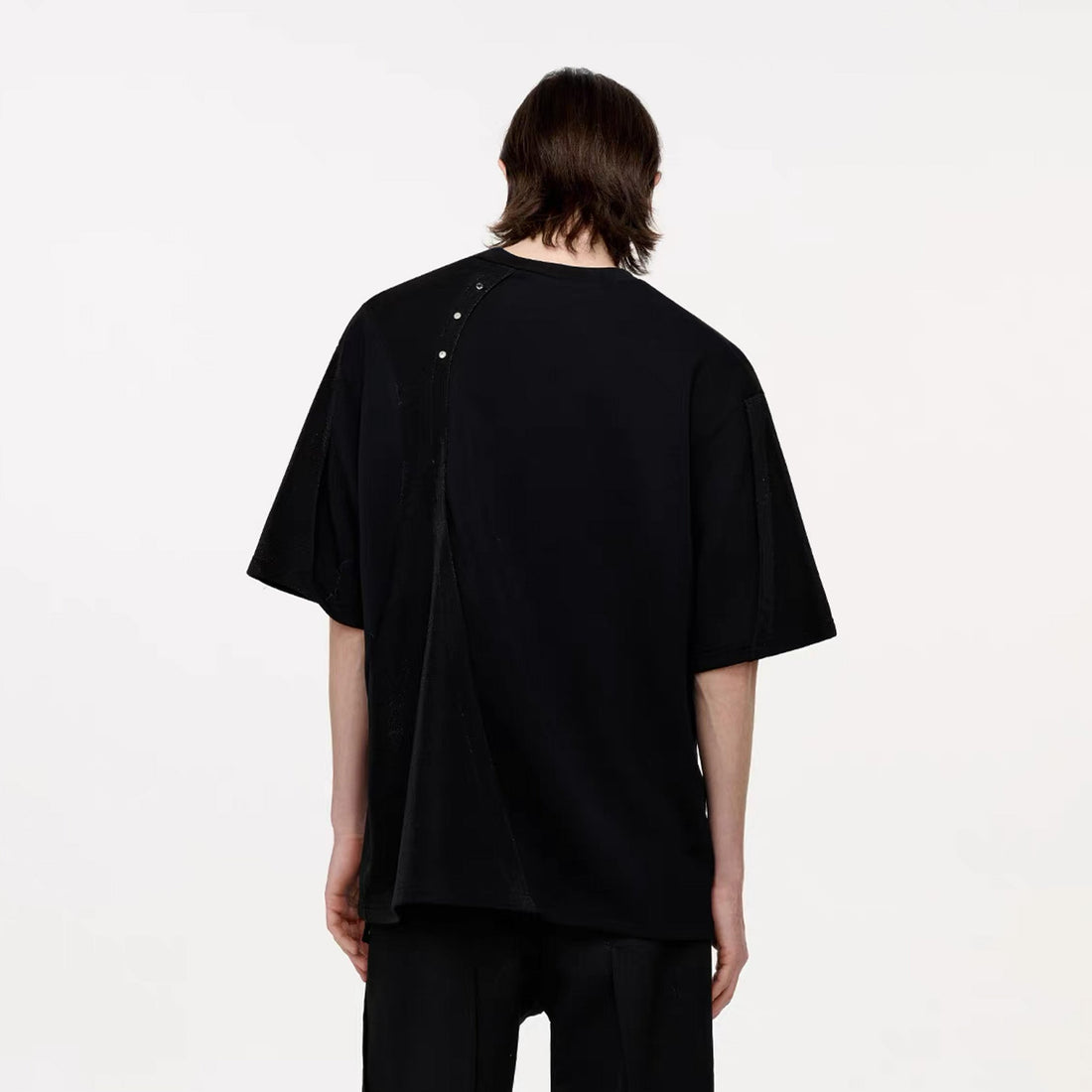 TIWILLTANG Asymmetrical Zip Layered T Shirt-T Shirt-S (Preorder)-Free Shipping Leatheretro