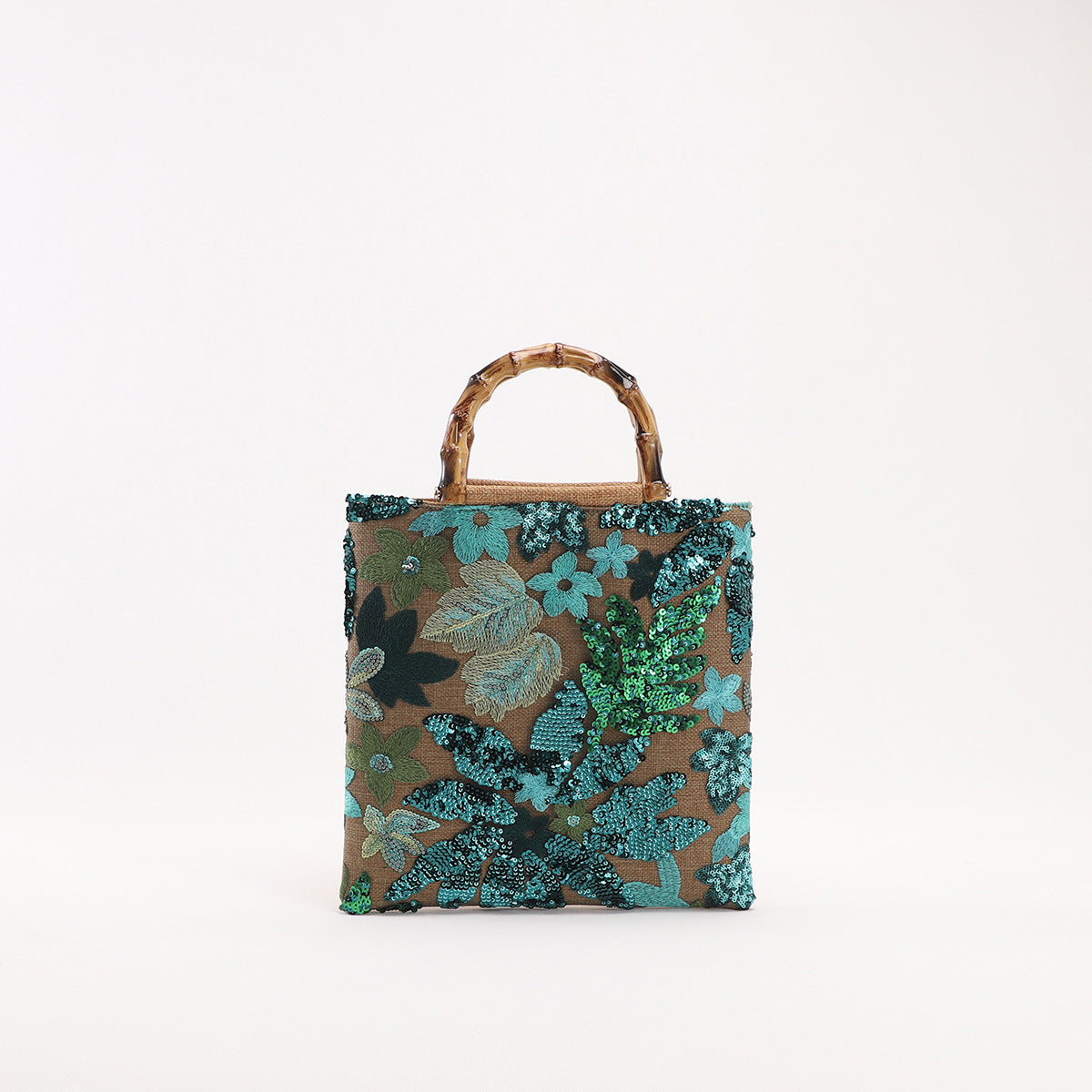 Elegant Bamboo Handle Clutch – Vintage Embroidered Evening Bag-A-Free Shipping Leatheretro