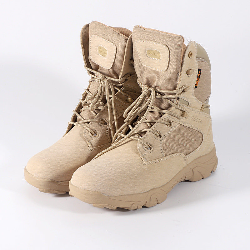 Durable Hiking Boots Sand Tactical Shoes for Men-boots-Khaki-39-Free Shipping Leatheretro