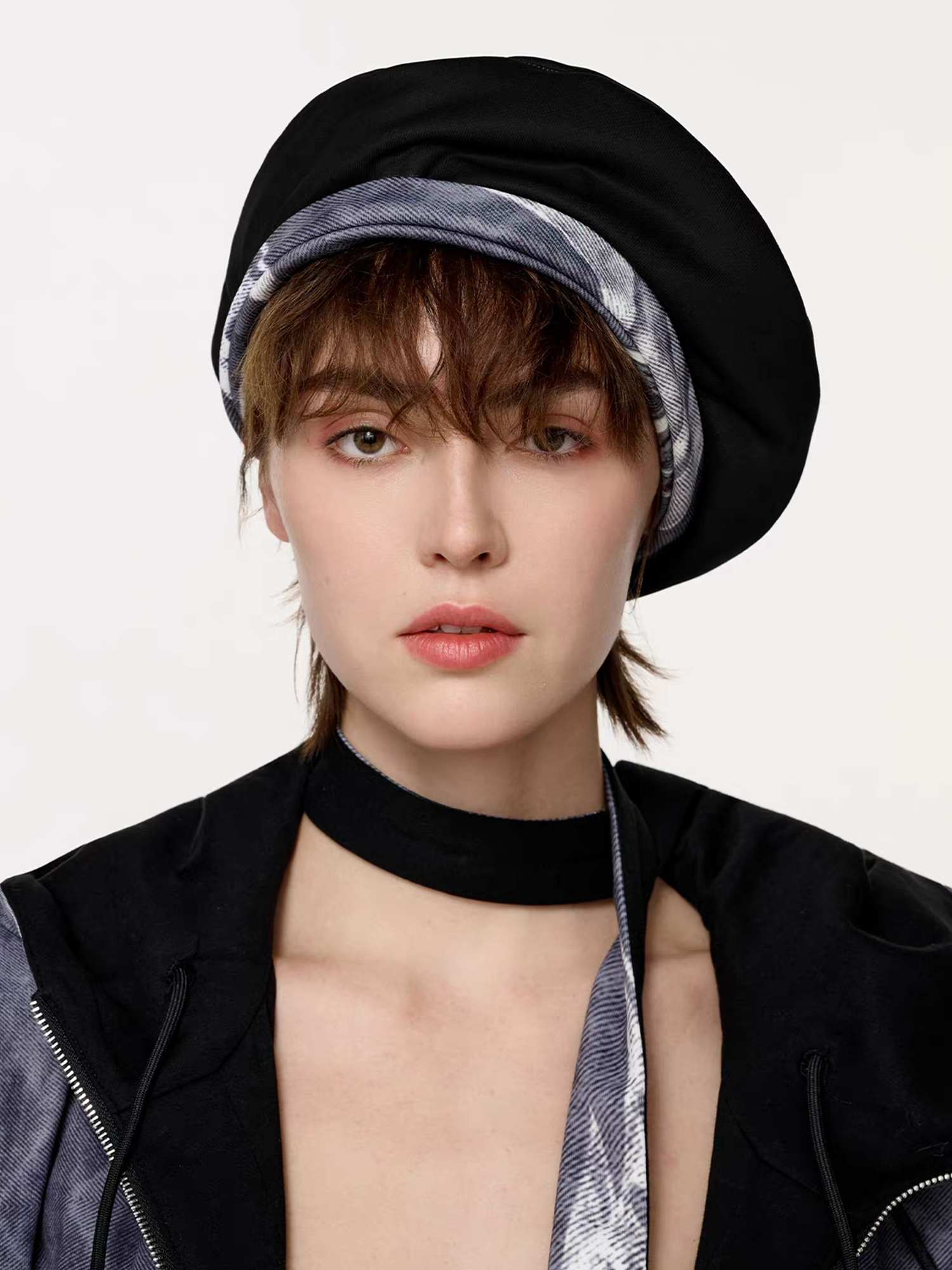 TIWILLTANG Abstract Reversible Graphic Beret-Hat, Cap, Beanie-One Size-Free Shipping Leatheretro