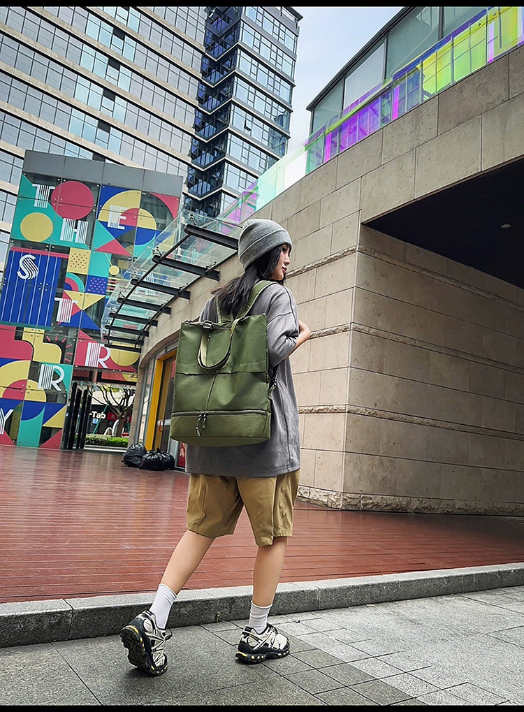 BOOM Multi-Purpose Backpack - Lightweight Travel Pack Shoe Compartment-绿色 关注店铺送运费险-Free Shipping Leatheretro