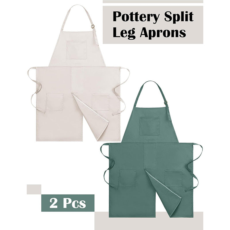 Waterproof & Oil-Resistant Polyester Apron-Apron-Black + Blue-Free Shipping Leatheretro