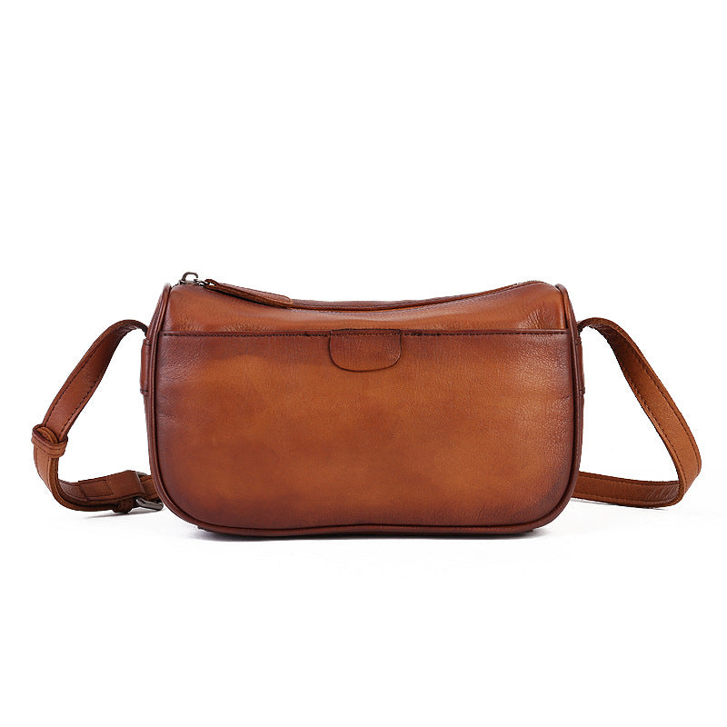 Handmade Top-Grain Leather Crossbody Bag for Women-Brown-Free Shipping Leatheretro
