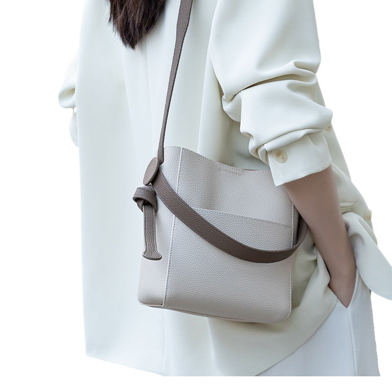 Genuine Leather Bucket Bag for Women-Handbags-A-Free Shipping Leatheretro