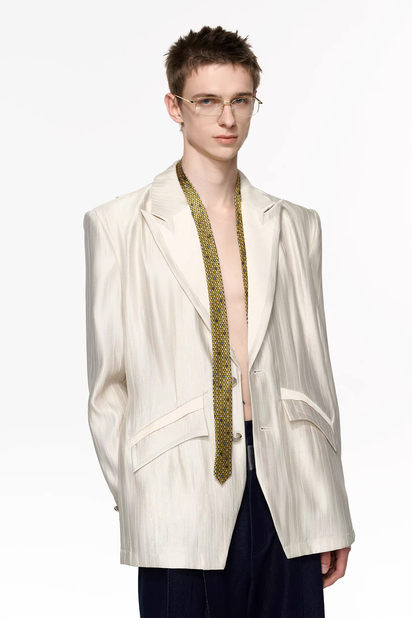 TIWILLTANG Classic Notch Lapel Blazer-Jacket-S-Free Shipping Leatheretro