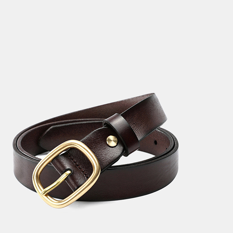 Women's 3.0" Wide Genuine Leather Belt-Green-105-125-Free Shipping Leatheretro