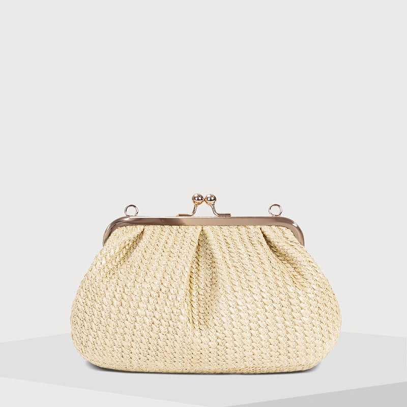 Premium Woven Women's Shoulder Bag-apricot-Free Shipping Leatheretro