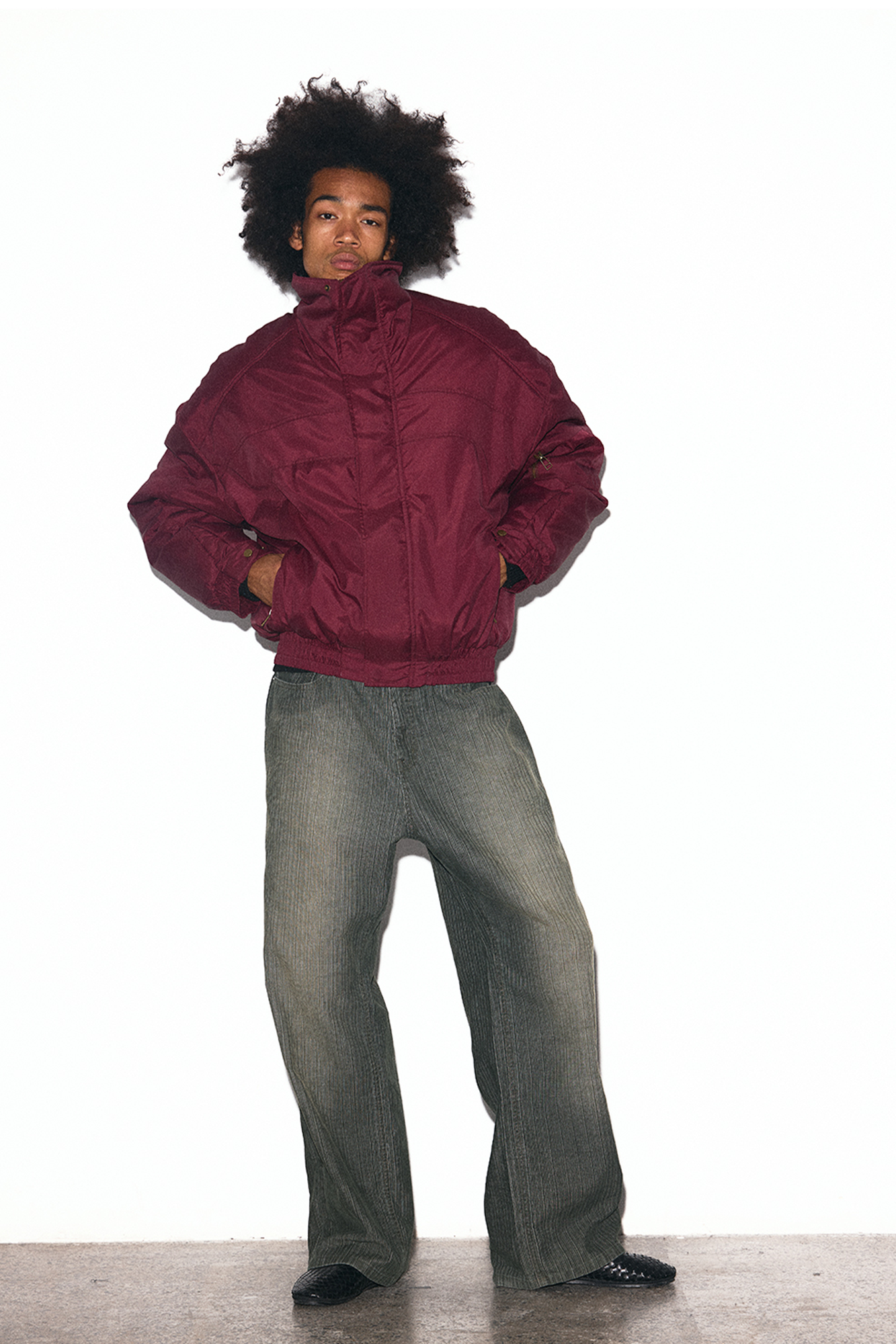 TRECLUB Modern High-Neck Cropped Down Jacket-Jacket-S (Preorder)-Free Shipping Leatheretro