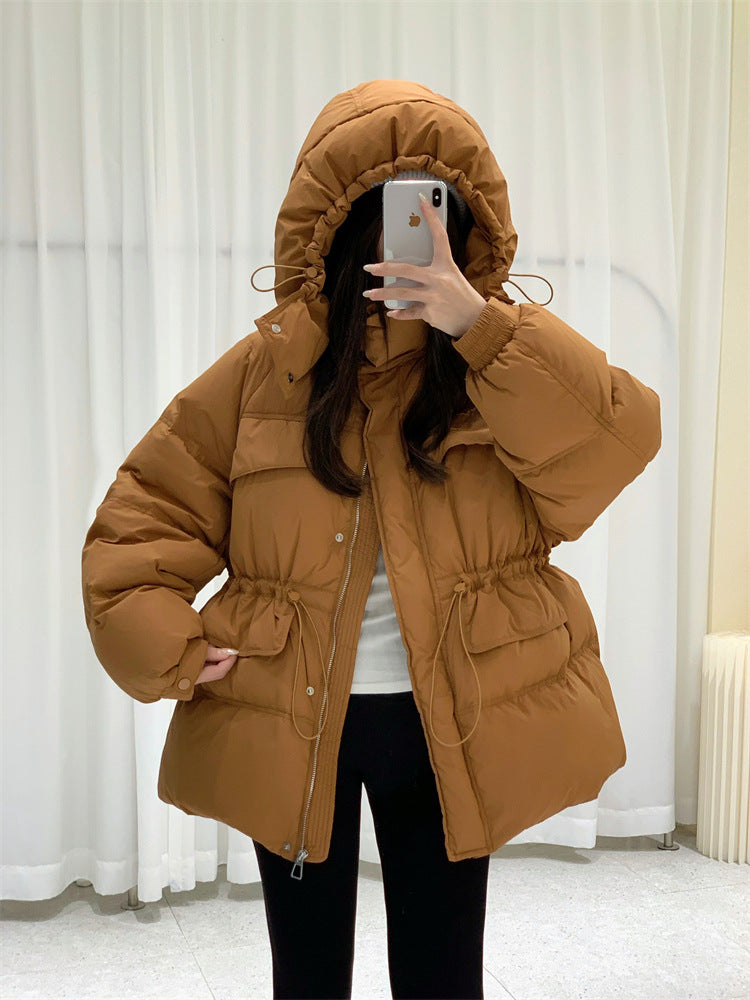 Fashion Short Women's Warm Down Jacket Coats-Coats & Jackets-Pumpkin orange-S 45-60 Kg-Free Shipping Leatheretro