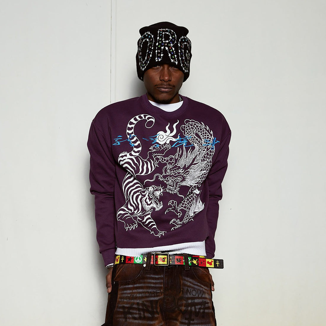 VINKID Graphic Waffle Long Sleeve-Jacket-S (Preorder)-Free Shipping Leatheretro
