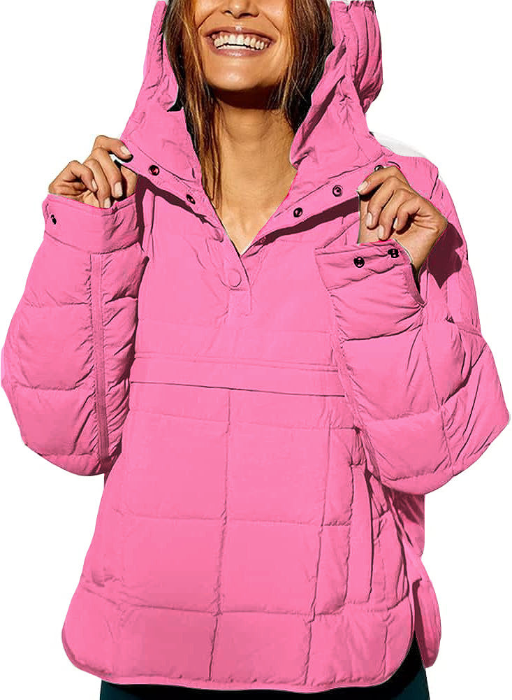 Casual Cotton Winter Long Sleeves Coats-Coats & Jackets-Pink-S-Free Shipping Leatheretro