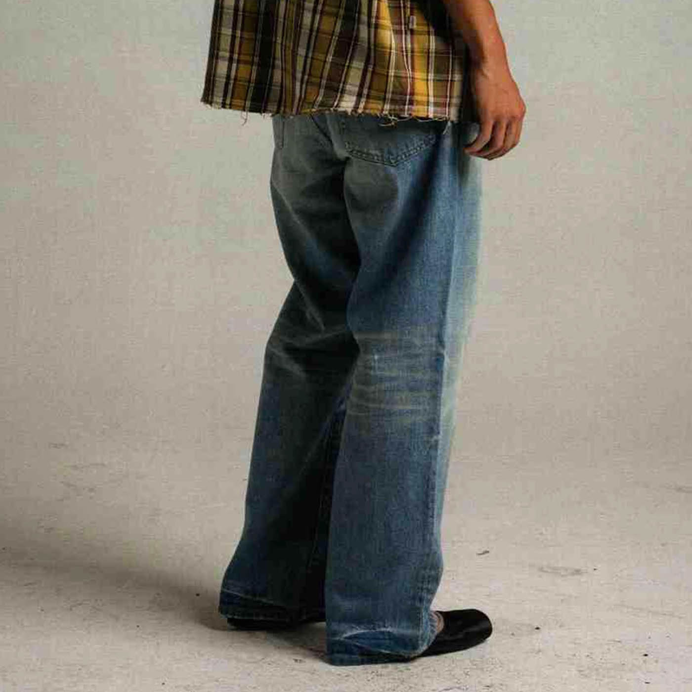 URBAN+FOREST 50s Washed Baggy Jeans-Jeans-XS-Grey-Free Shipping Leatheretro