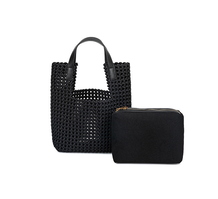 Stylish Hollow-Out Shoulder Bag for Women-Tote Bags-Black-Free Shipping Leatheretro