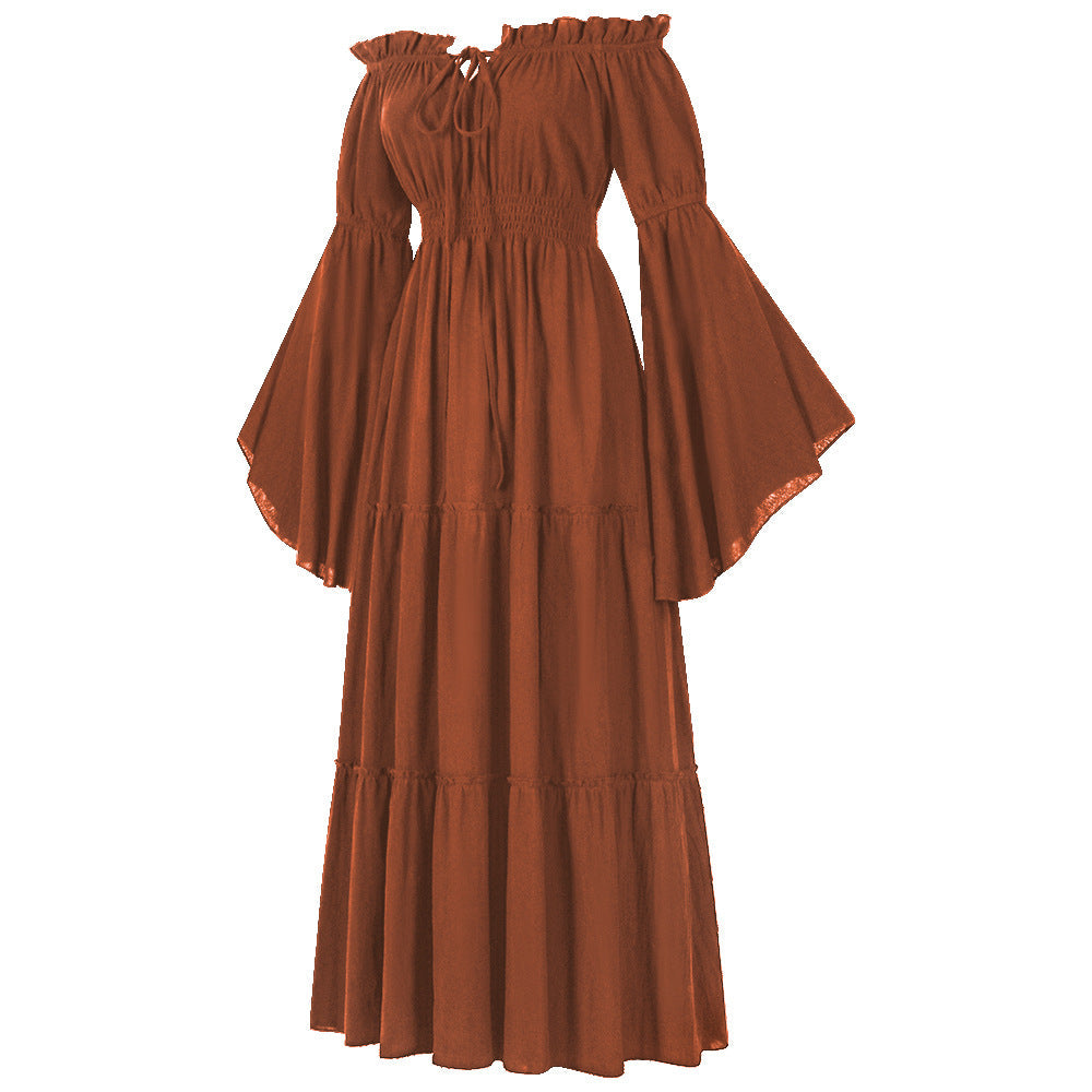 Medieval Vintage Royal Court Dress-Black-S-Free Shipping Leatheretro