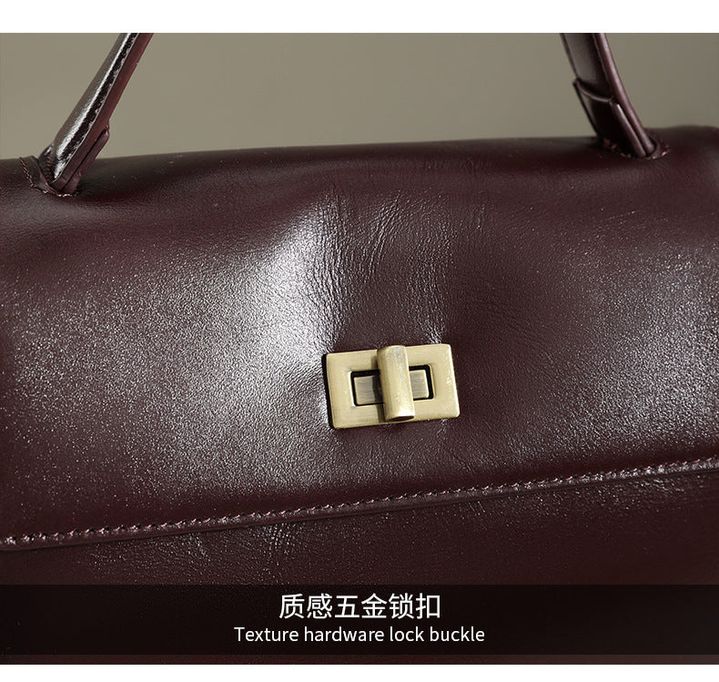 Genuine Top-Grain Soft Cowhide Leather Crossbody Bag-Handbags-Light Brown-Free Shipping Leatheretro