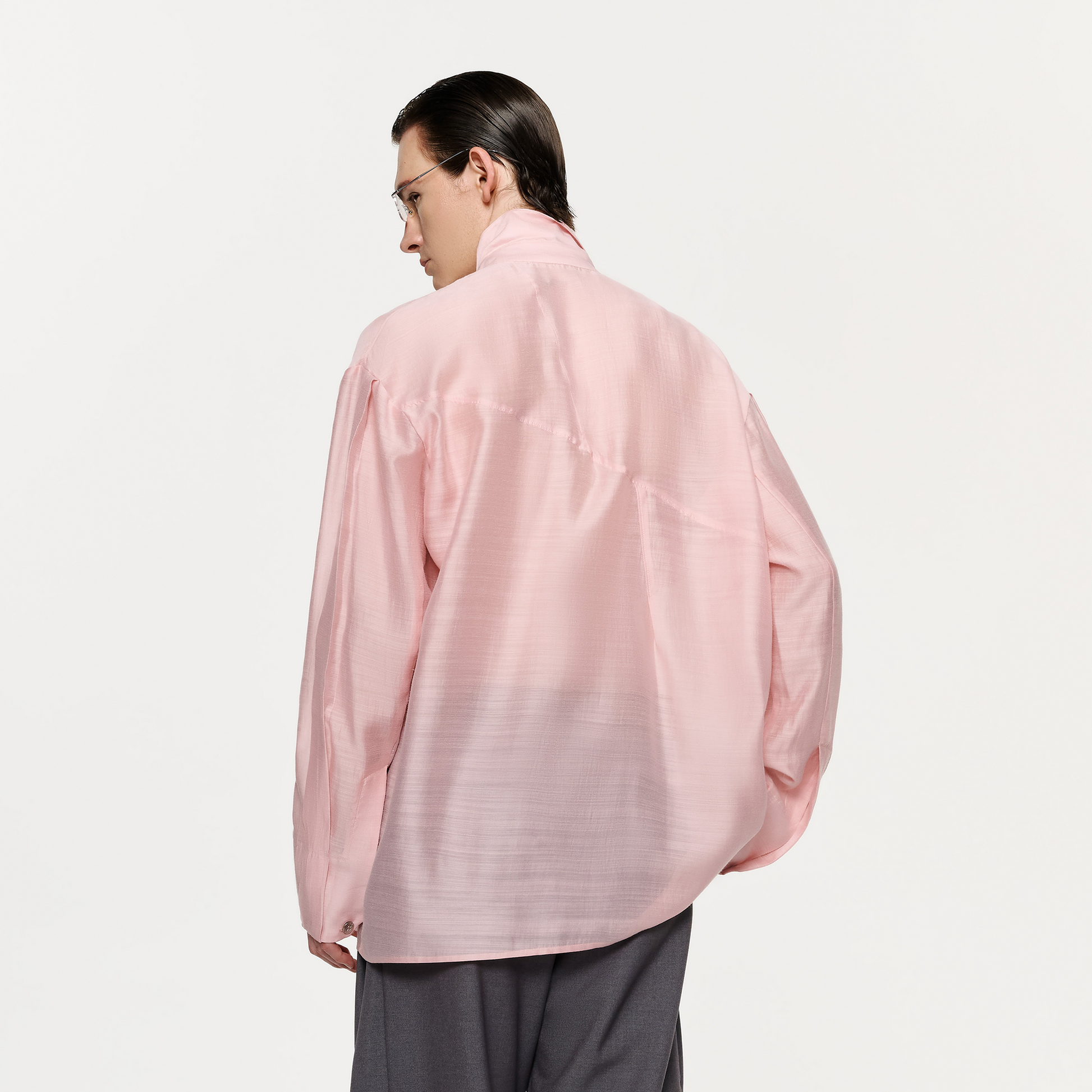 TIWILLTANG Structured Zip-Tie Tencel Shirt-Shirt-S-White-Free Shipping Leatheretro