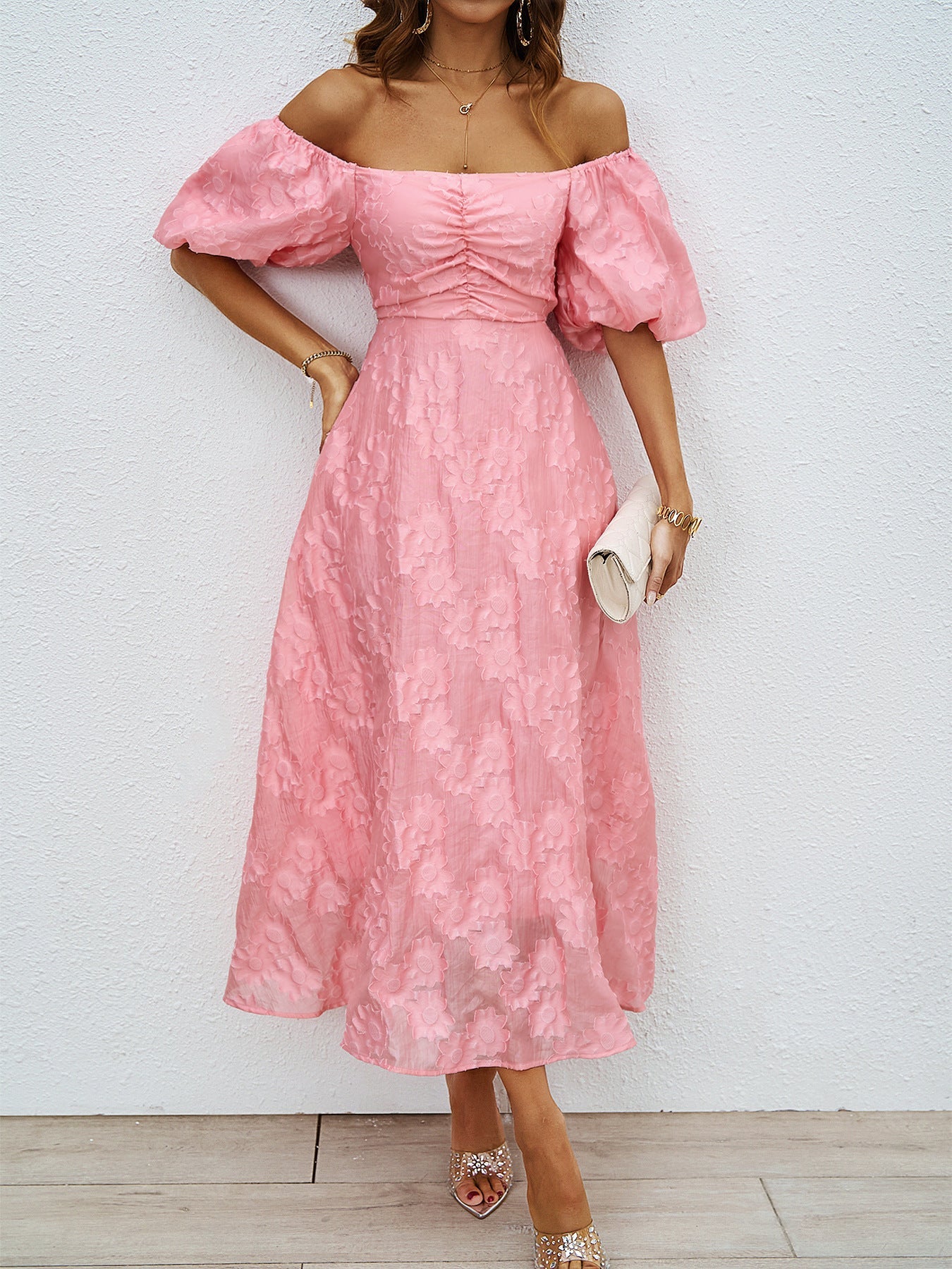 Elegant Classy Summer Princess Dresses-Dresses-Pink-S-Free Shipping Leatheretro