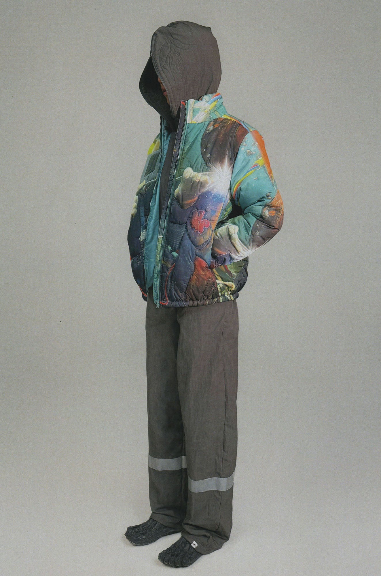 URBAN+FOREST Full-Print Quilted Puffer Jacket-Jacket-S-Free Shipping Leatheretro