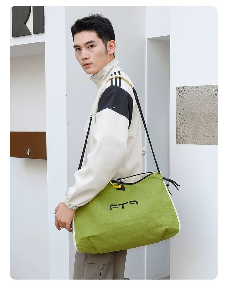 BOOM AB Side The Versatile Voyager: Reversible Tote & Crossbody Bag-Yellow Gray-Large-Free Shipping Leatheretro