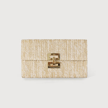 Rattan Weave Clutch Crossbody Bag-bronzing-Free Shipping Leatheretro